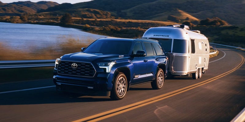 2025 Toyota Sequoia pulling trailer